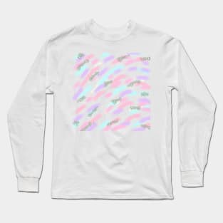 Colorful watercolor abstract glitter sparkle art Long Sleeve T-Shirt